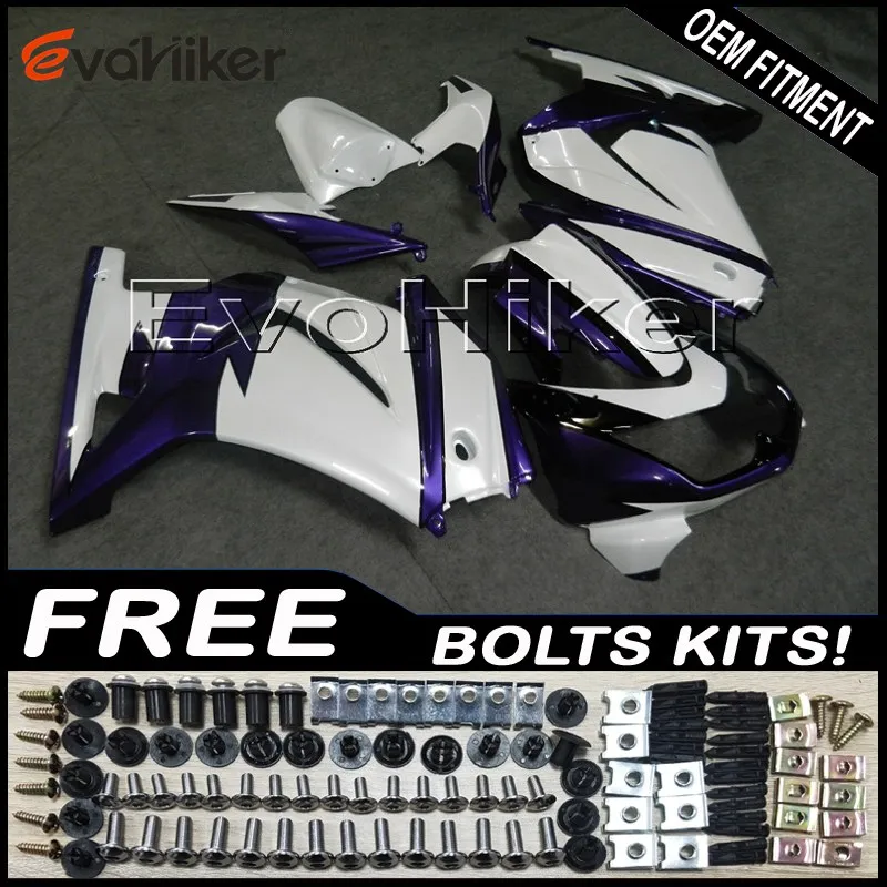 Custom fairing for ZX250R EX250 2008 2009 2010 2011 2012 ABS motor panels Body Kit Injection mold black+gifts - Цвет: Q