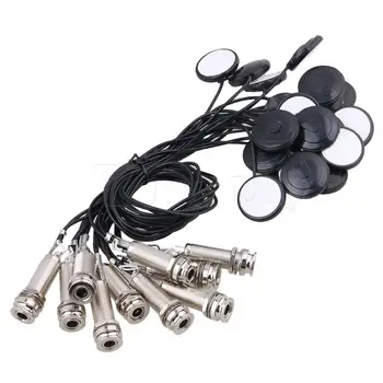 

Yibuy 10xMandolin Dual Twin Internal Sensor Transducer Pickup with Endpin Jack