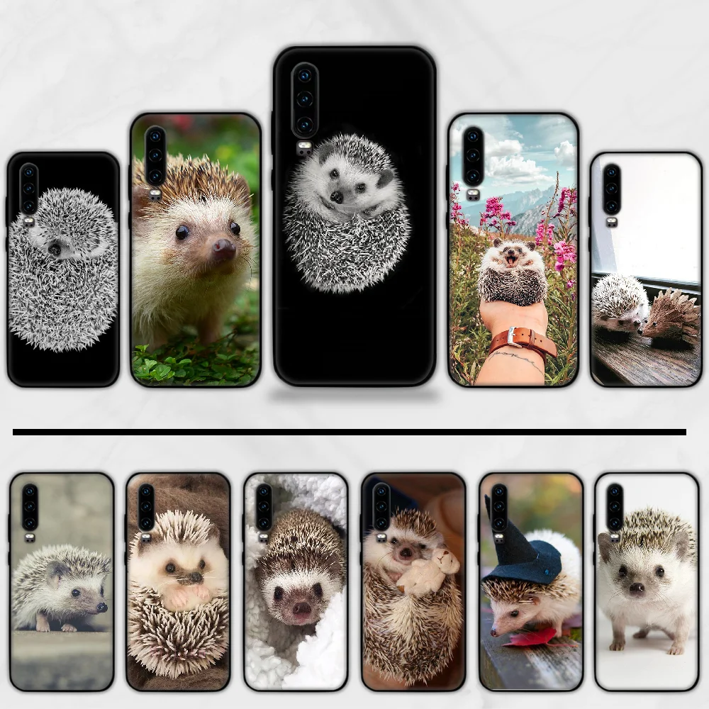 Чехол для Телефона Ежик Kawaii с сердечками и животными мягкий чехол Huawei P9 P10 P20 P30 Lite