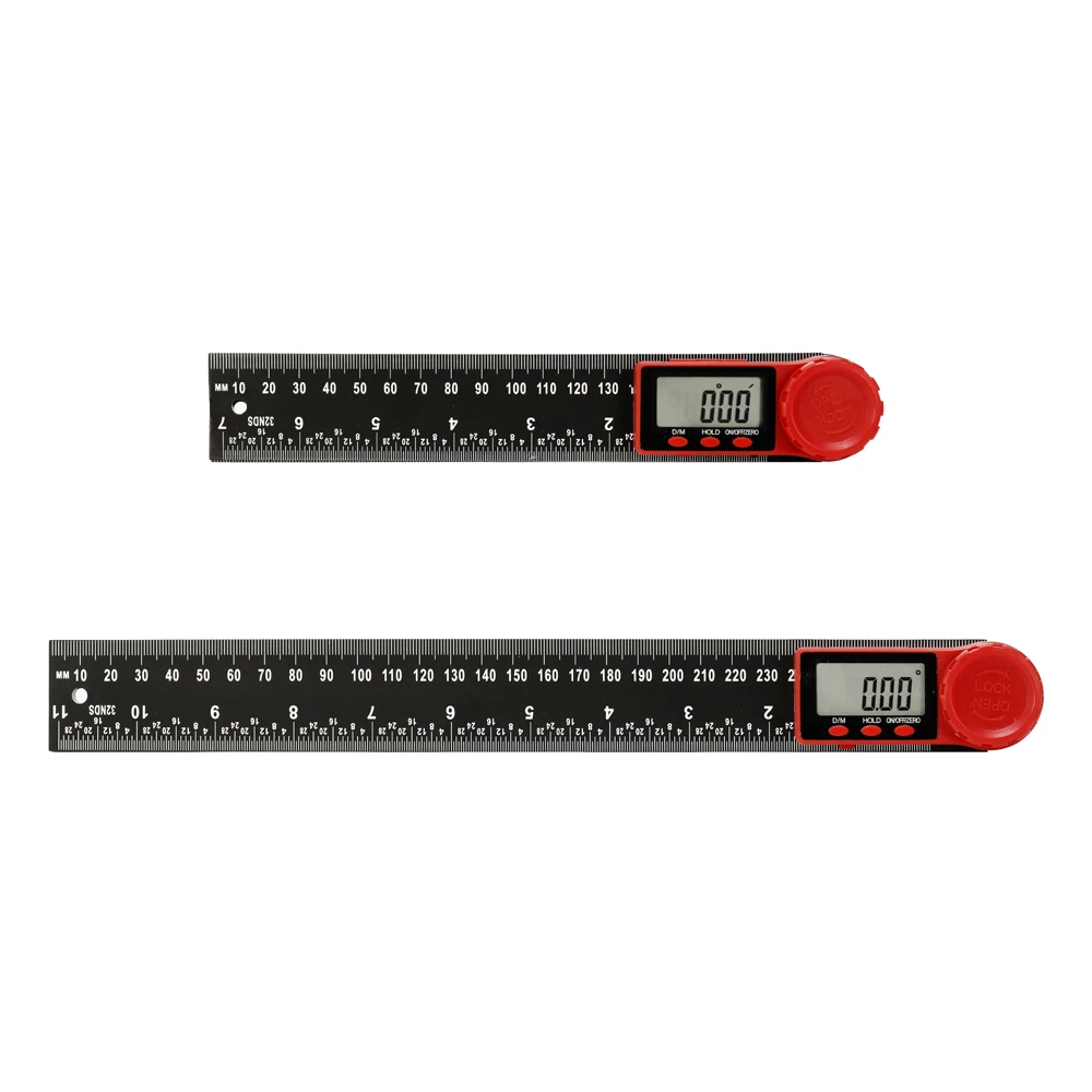 2-в-1 электронный цифровой Дисплей транспортир Angle Finder правитель Многофункциональный 360 градусов дюймов метрических линейки с масштабом