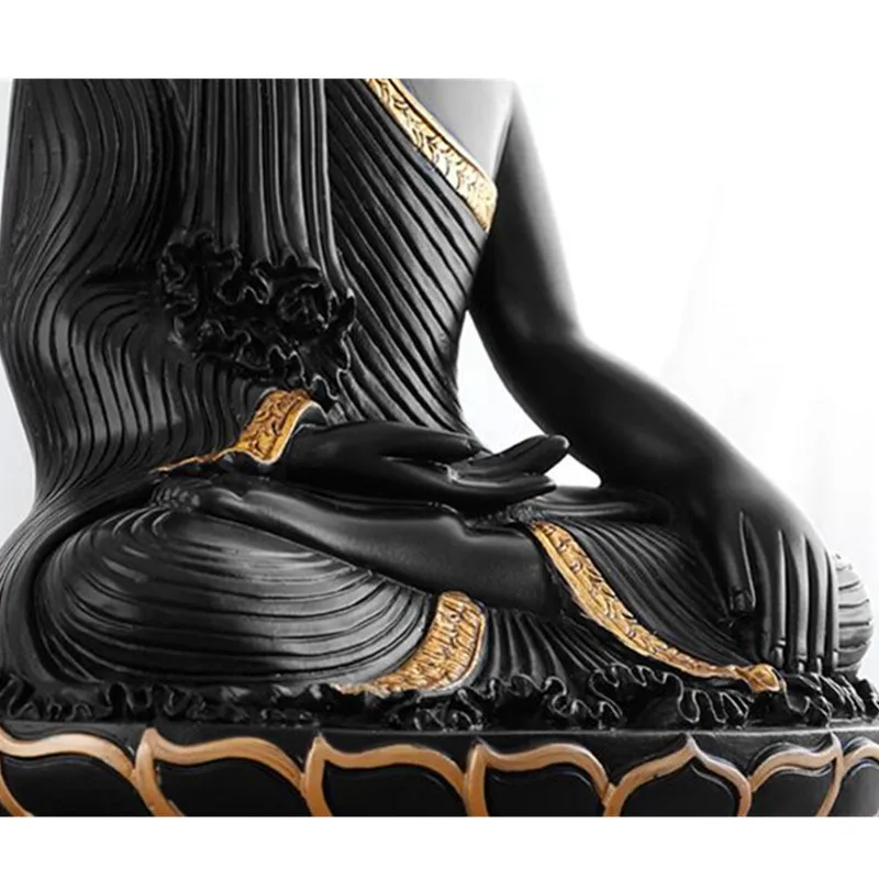 Китайский стиль Siddhartha Гаутама Будда статуя полимерные фигурки Гостиная ТВ шкаф креативное украшение X3166