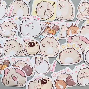

45 pcs /Box Little Fat Mouse Adhesive Stickers Stick Label Decoration Stickers