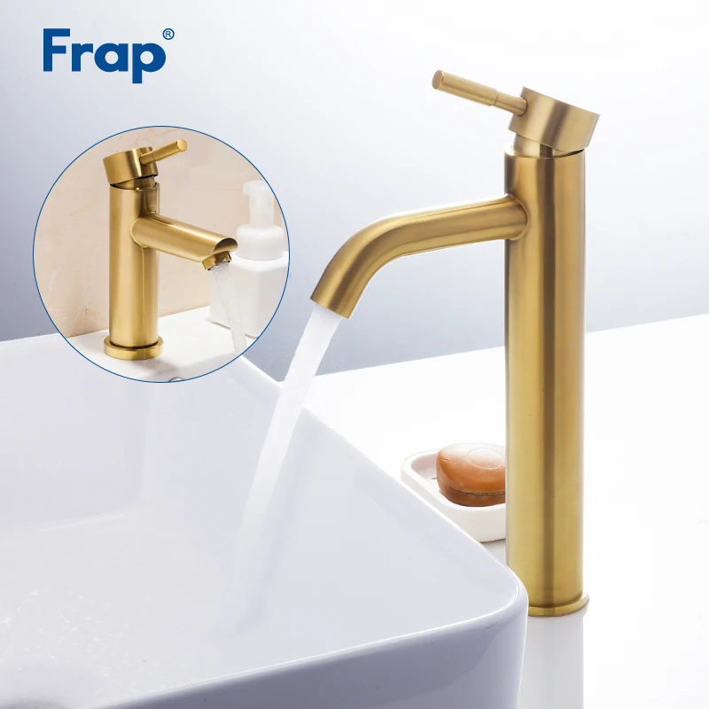

Frap Basin Faucets brushed gold bathroom basin tap faucet stainless steel sink faucet mixer water tap torneira tapware