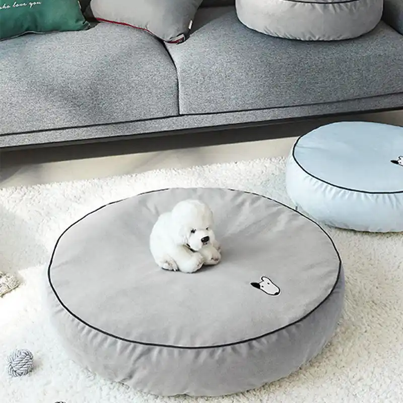 round memory foam dog bed