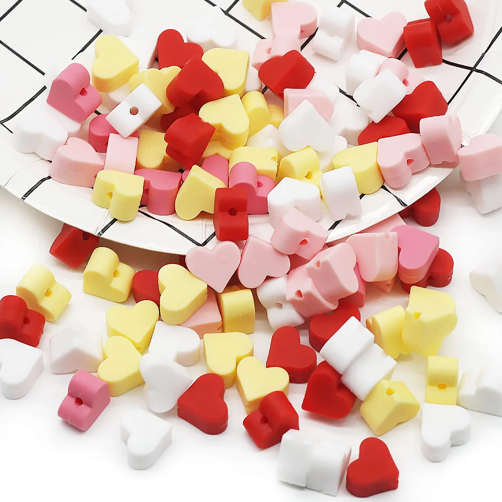 Cute-Idea Food grade Baby Silicone Beads 10PCs Baby tooth health Nursing beads Baby Pacifier Chain Toys accessories Baby goods 3