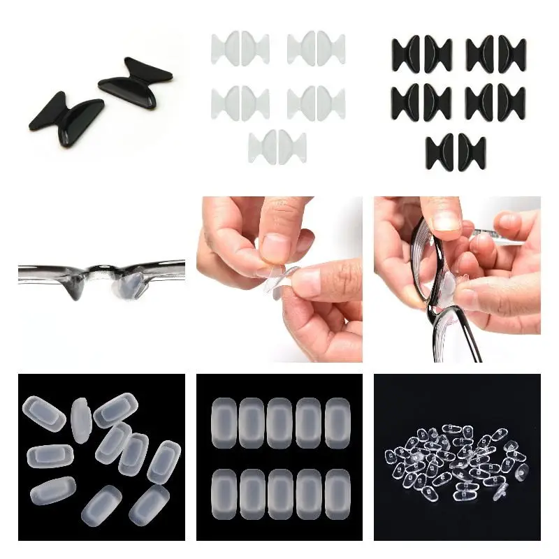 

High quality 9 Types Non-slip Silicone Nose Pad For Glasses Eyeglasses Sunglass