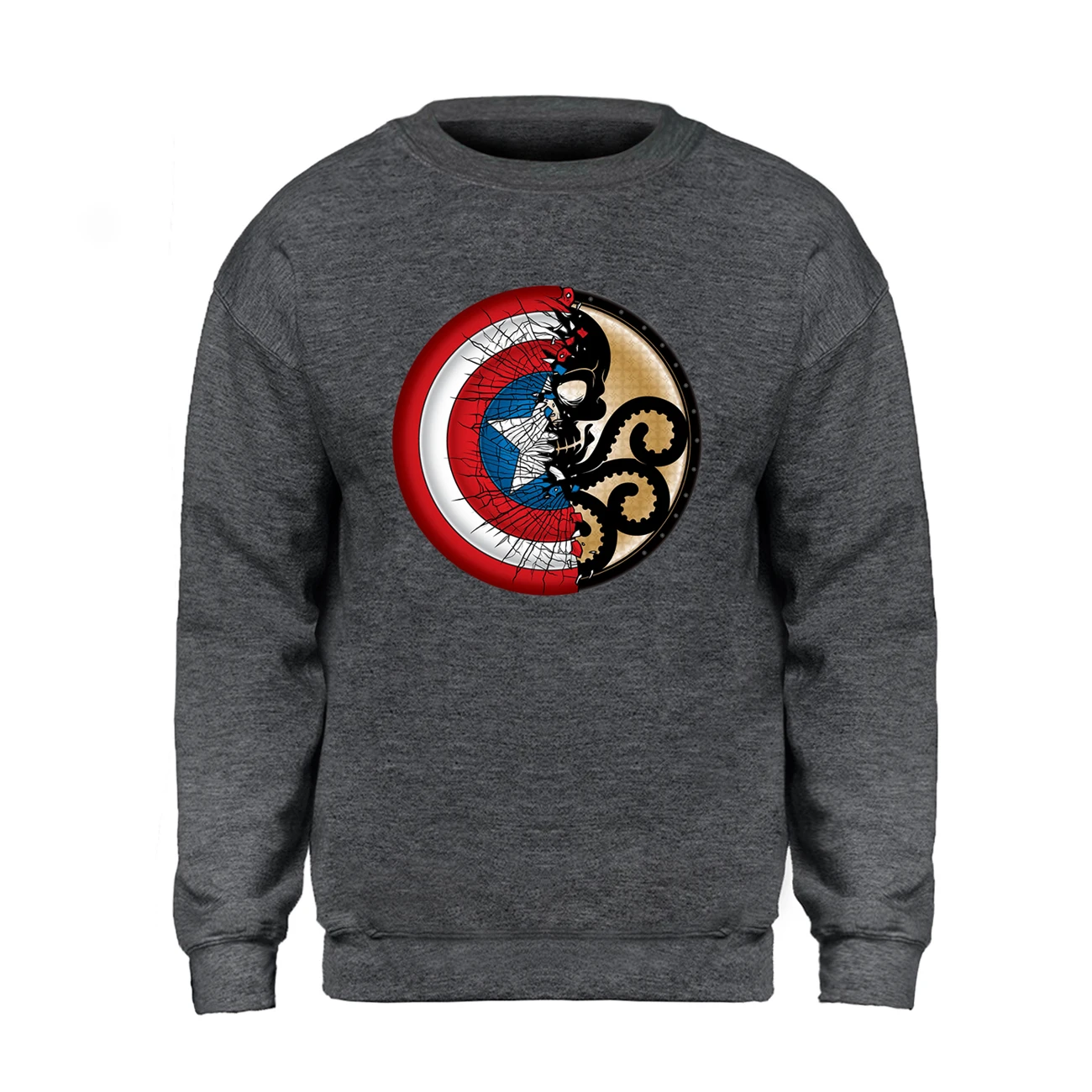 Капитан Америка Гидра Толстовка Череп Мужская Толстовка супер герой Crewneck свитшоты новинка зима осень уличная спортивная одежда