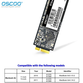 

Oscoo 3D TLC SSD SATA3 120GB 256GB 500GB 1TB hard disk for Macbook 2010 2011 A1369 A1370 Apple macbook SSD solid state drive