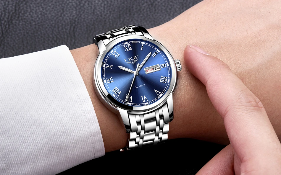 Couple Watches for Lovers Quartz Wristwatch Fashion Business Men Watch for Women Watches Stainless Steel White Gold Pair Hour