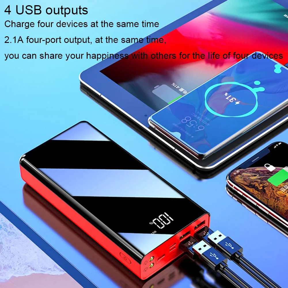 50000mAh Power Bank For iPhone 11 LED Display Full Screen Portable Charger External Battery PowerBank For Xiaomi Huawei 50000mAh Power Bank For iPhone 11 LED Display Full Screen Portable Charger External Battery PowerBank For Xiaomi Huawei