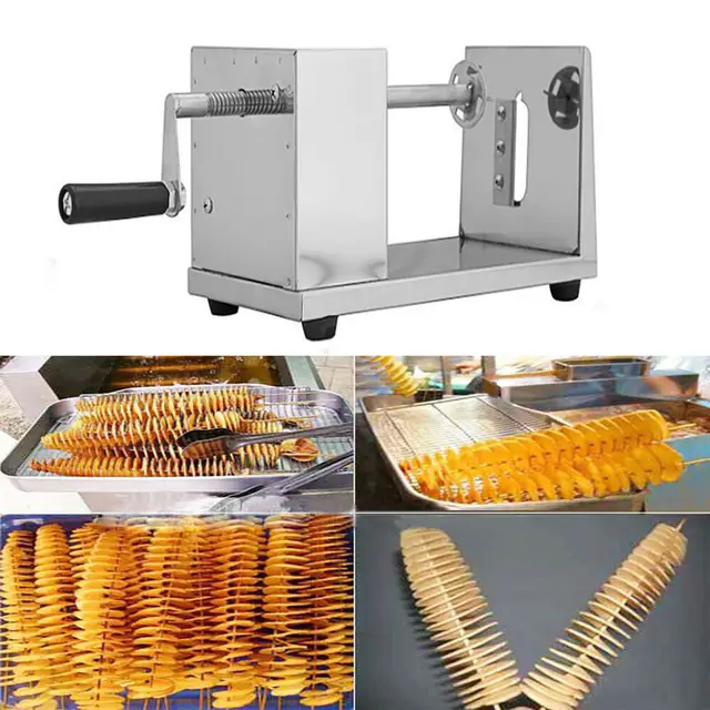Rozsdamentes Acél Spirál Burgonya Chips Készítő Vágó Gyümölcs Szelet Otthoni Konyha Alkalmazás