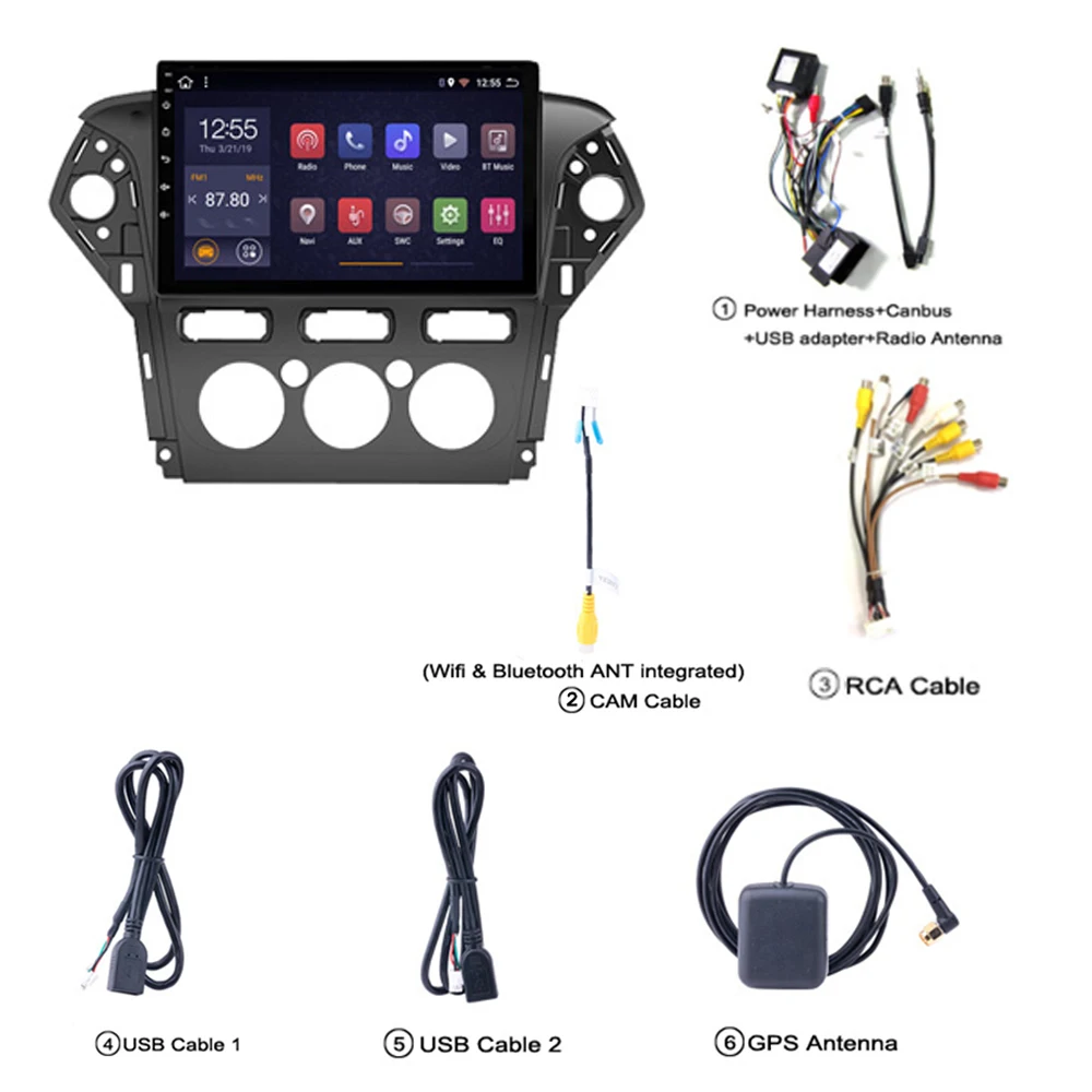autoradio android car stereo for Ford MONDEO DVD multimedia for auto 2007 2008 2009 2010 2011 2012