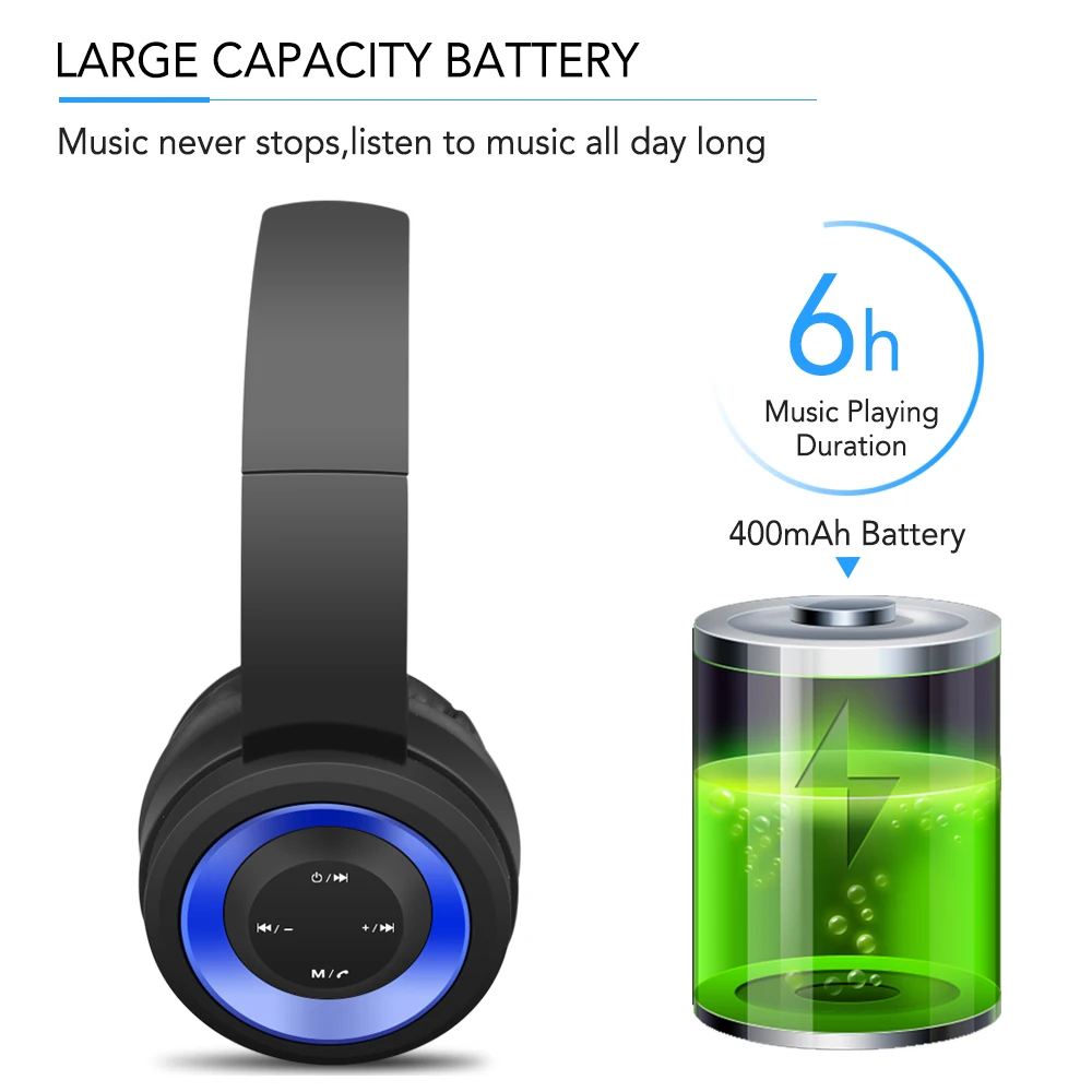 Gaming Headset Bluetooth Wireless Headset HIFI Noise Reduction Sound USB Audio Transmitter 3 5mm HiFi Deep Bass Music Headset