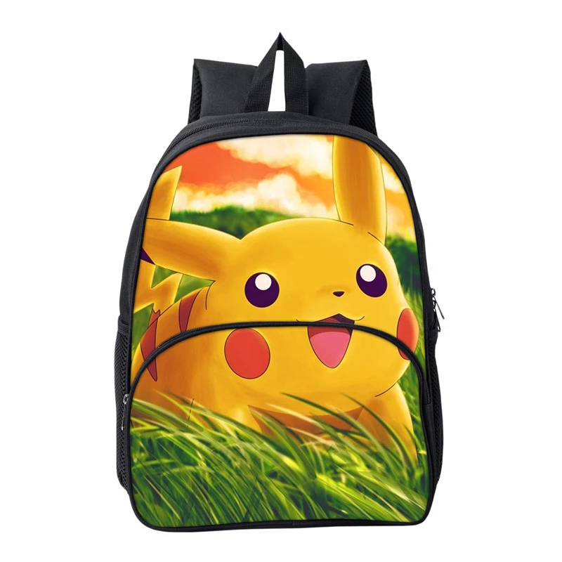 Рюкзак Mochila Pokemon Sac A Dos аниме 3D печать Прекрасный Пикачу холст рюкзак школьные сумки для студентов Bookbag Рюкзак - Цвет: 17