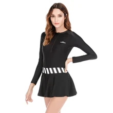 Купальное платье, цельная одежда для плавания, черный купальный костюм с юбкой, купальные костюмы, купальные костюмы больших размеров, сексуальный купальный костюм, 1 шт., купальная одежда