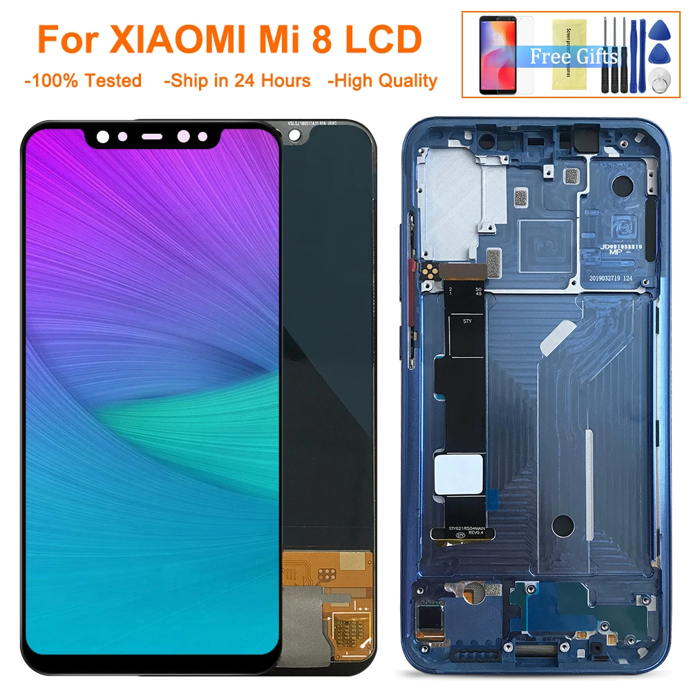 Оригинальный 6 21 ''дисплей Замена для Xiaomi Mi 8 LCD сенсорный экран дигитайзер