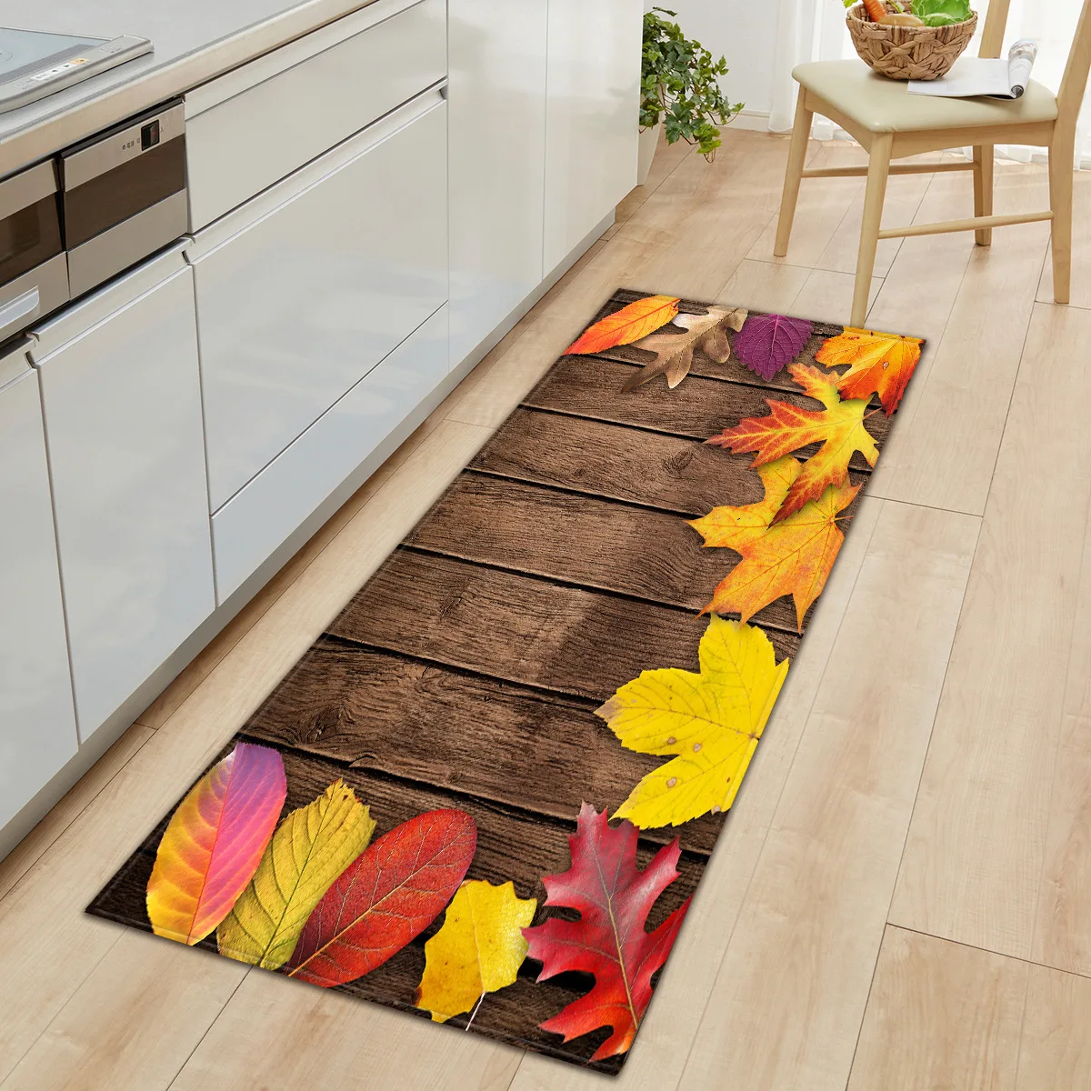12 Styles Anti-slip Modern Kitchen Rugs Wood Grain Pattern Floor Carpet for Living Room Washable Doormat Bedroom Mat Home Decor