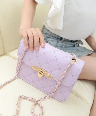 

2014 Korean-style New Style Bag Casual Bag Lady Small Fragrant feng leng Lattice Peach Heart Spiraea Bag with Chain Single-shoul