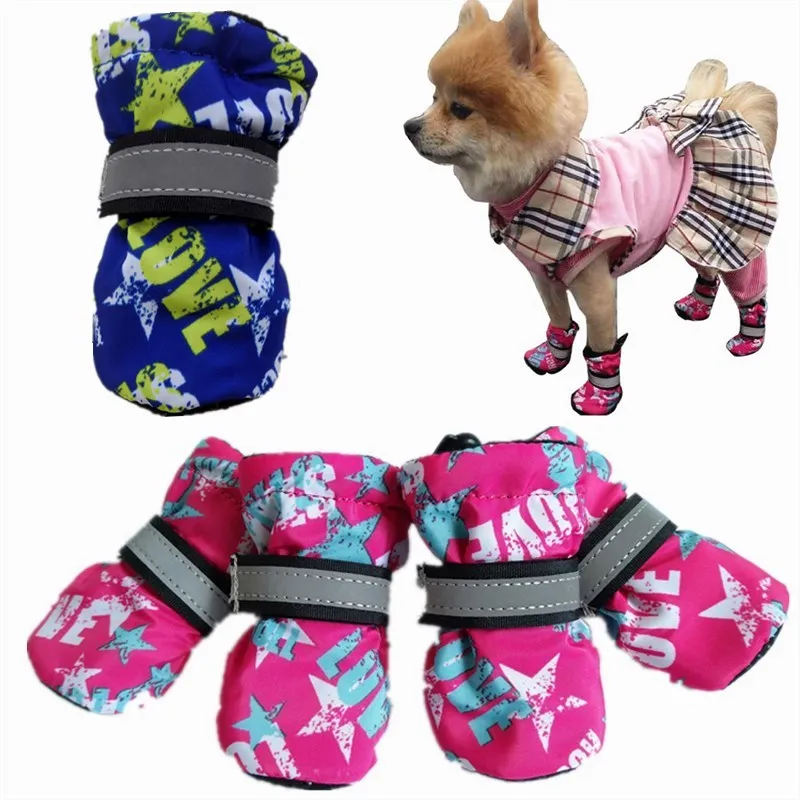 Dog Shoes Dog Boots Dog Socks 4pcs/set Comfortable Cotton Dog