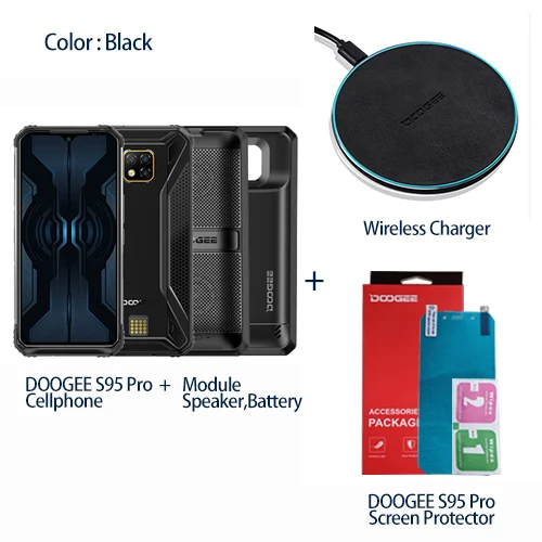 IP68/IP69K DOOGEE S95 Pro Helio P90 Восьмиядерный 8 Гб 128 ГБ модульный прочный мобильный телефон 6,3 дюймов дисплей 5150 мАч 48мп камера Android 9 - Цвет: S95ProMod Add Charge