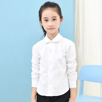 

Girls Blouses Spring Autumn Cotton Shirts for Teenage Girl Primary School White Shirts Long Sleeve Girls Shirt 6 12 8 14 16 Year