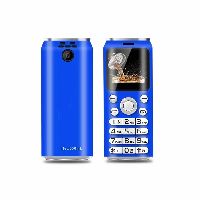 blue Мини мобильный телефон Bluetooth камера GSM Mp3 Воспроизведение Bluetooth, карта памяти Слоты мобильный телефон - Цвет: blue