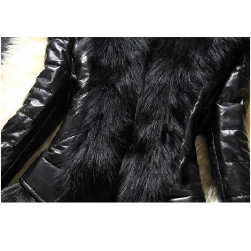 chaqueta de cuero sintético de mujer abrigo de invierno engrosamiento de algodón chaqueta de invierno mujer prendas de vest