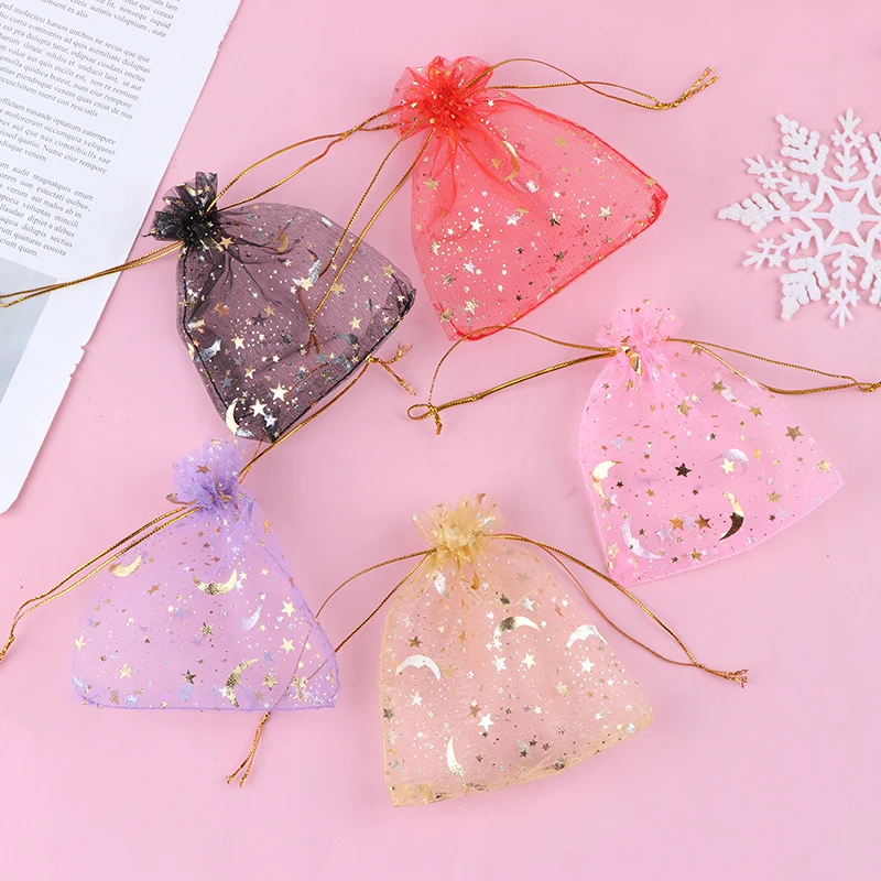 50pcs 10x12cm Drawstring Organza Bags Jewelry Packaging Bags Candy Wedding Bags Gifts Pouches Wholesale