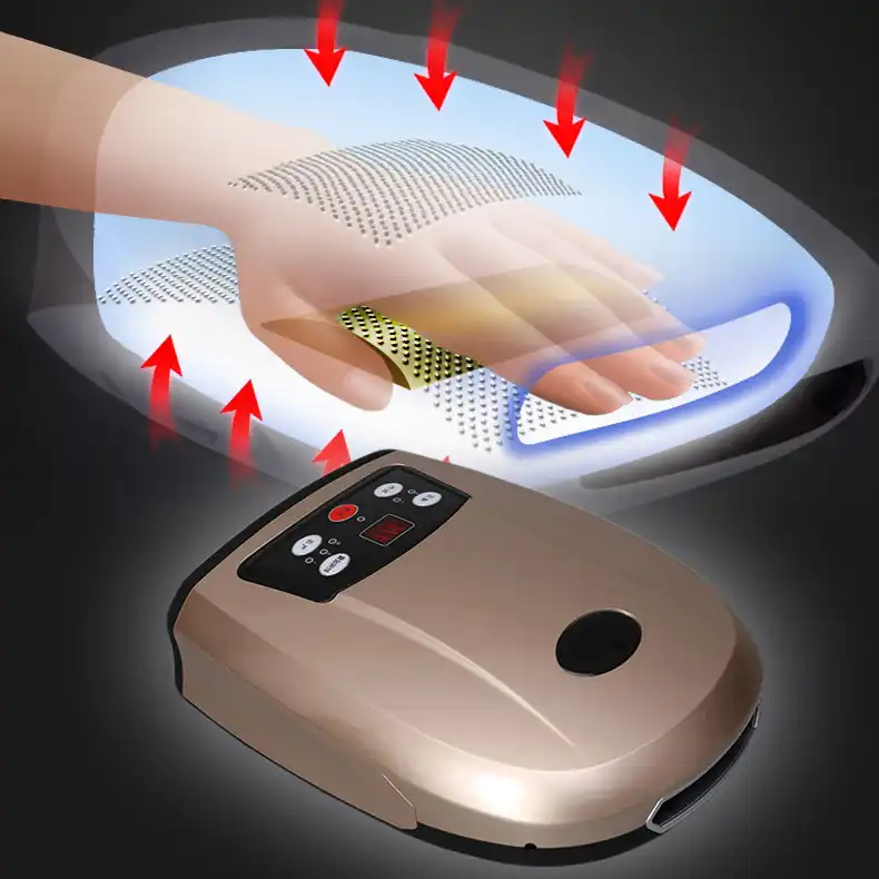 Electric Acupressure Hand Palm Massager with Air Pressure and Heat