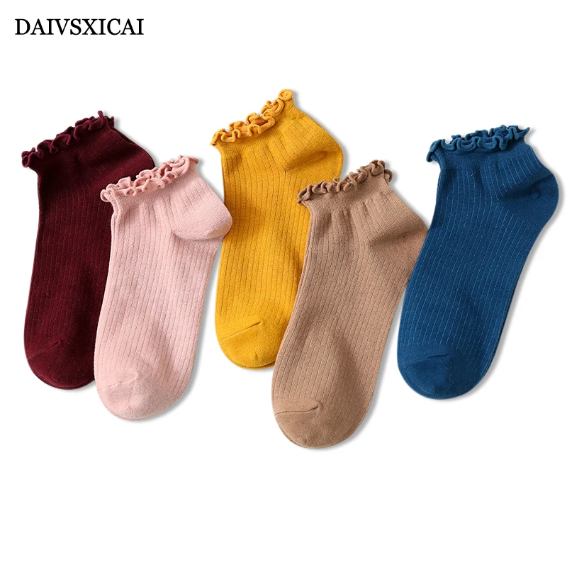 4 пара/лот = 8 шт. летние хлопковые носки-башмачки невидимые женские грибковые яркие цвета милые женские модные носки