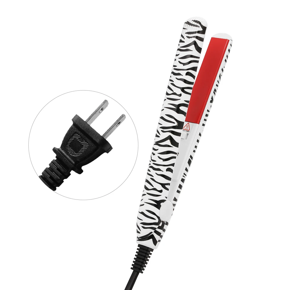 Black US Plug Выпрямитель волос Керамический выпрямитель волос Выпрямитель волос Инструменты для укладки волос Керамика путешествия ежедневное использование - Цвет: Black US Plug