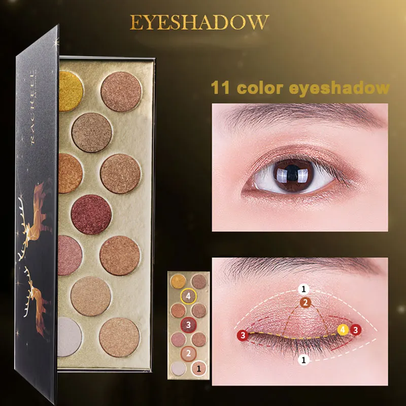 

Women Wet Eye Shadow Eyeshadow 11 Colors/Set Fashion Professional Makeup