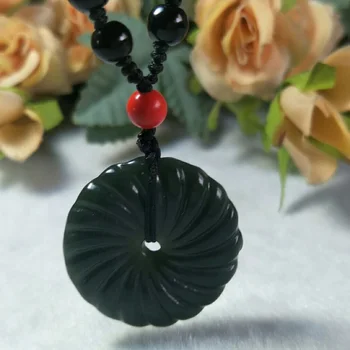 

Jade Pendant Natural Hetian Qingyu Safe Buckle Pendant Jewelry Fine Jewelry Lucky Charms Safety buckle Necklaace Pendant