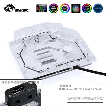 

Bykski Full Coverage RGB/A-RGB GPU Water Block For Gigabyte RTX2060 Mini ITX OC 6G Graphics Card N-GV2060OC-X