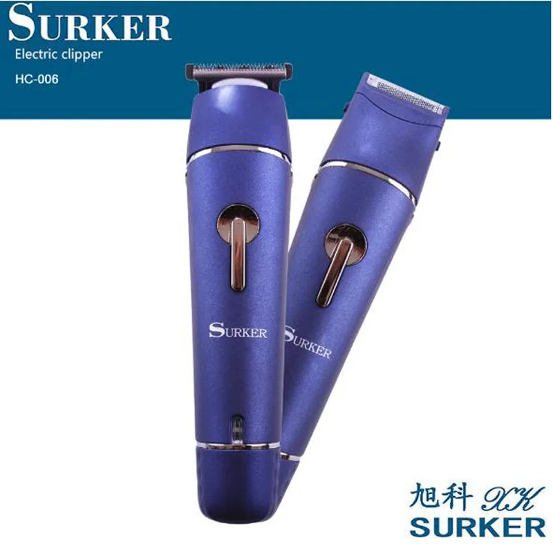 Surker, электрический триммер для волос, HC-006, 2 в 1, электрическая машинка для стрижки волос, бритва, триммер для бороды, машинка для стрижки, перезаряжаемая, моющаяся