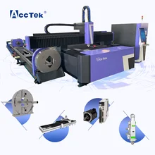 

AccTek 5*10ft 1530 CNC Laser Cutter Carbon Metal 1kw 1.5kw 2kw 3kw 4kw Fiber Laser Cutting Machine with Rotary