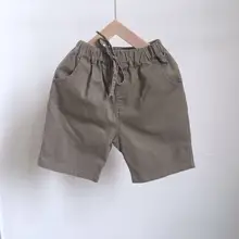 Детская одежда; стиль ; Летние однотонные повседневные шорты для мальчиков; детские брюки; повседневные 159