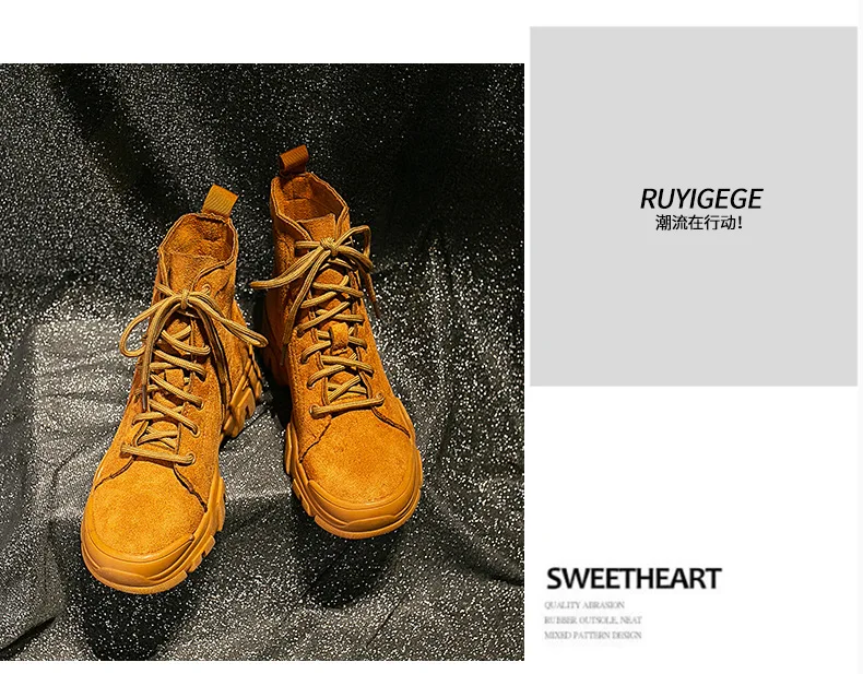 Spring Autumn Women Boots British Wind Students Military Boots Women's Boots Net Red Short Boots Winter Shoes Green