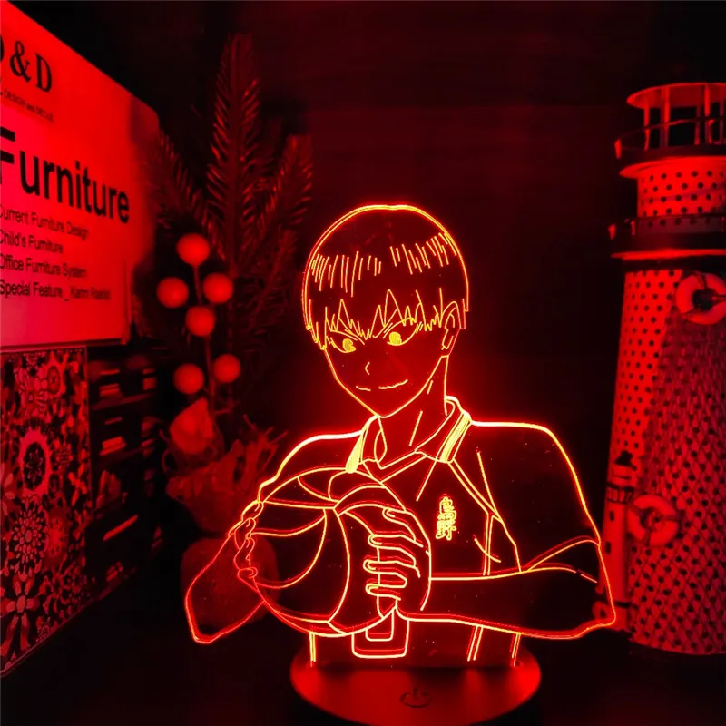 Anime 3D Night Light Haikyuu Kageyama Tobio LED Lamp Home Decoration Lighting Kids Xmas Gift Lampe Lampara De Noche Dormitorio | Лампы и