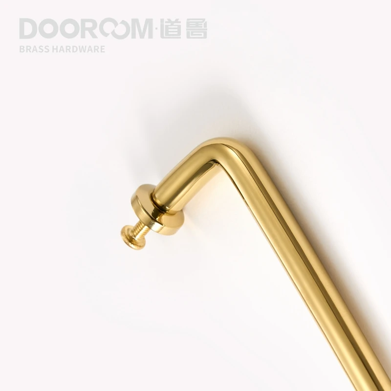 Модные латунные блестящие золотые ручки Dooroom простые скандинавские Ins для шкафа