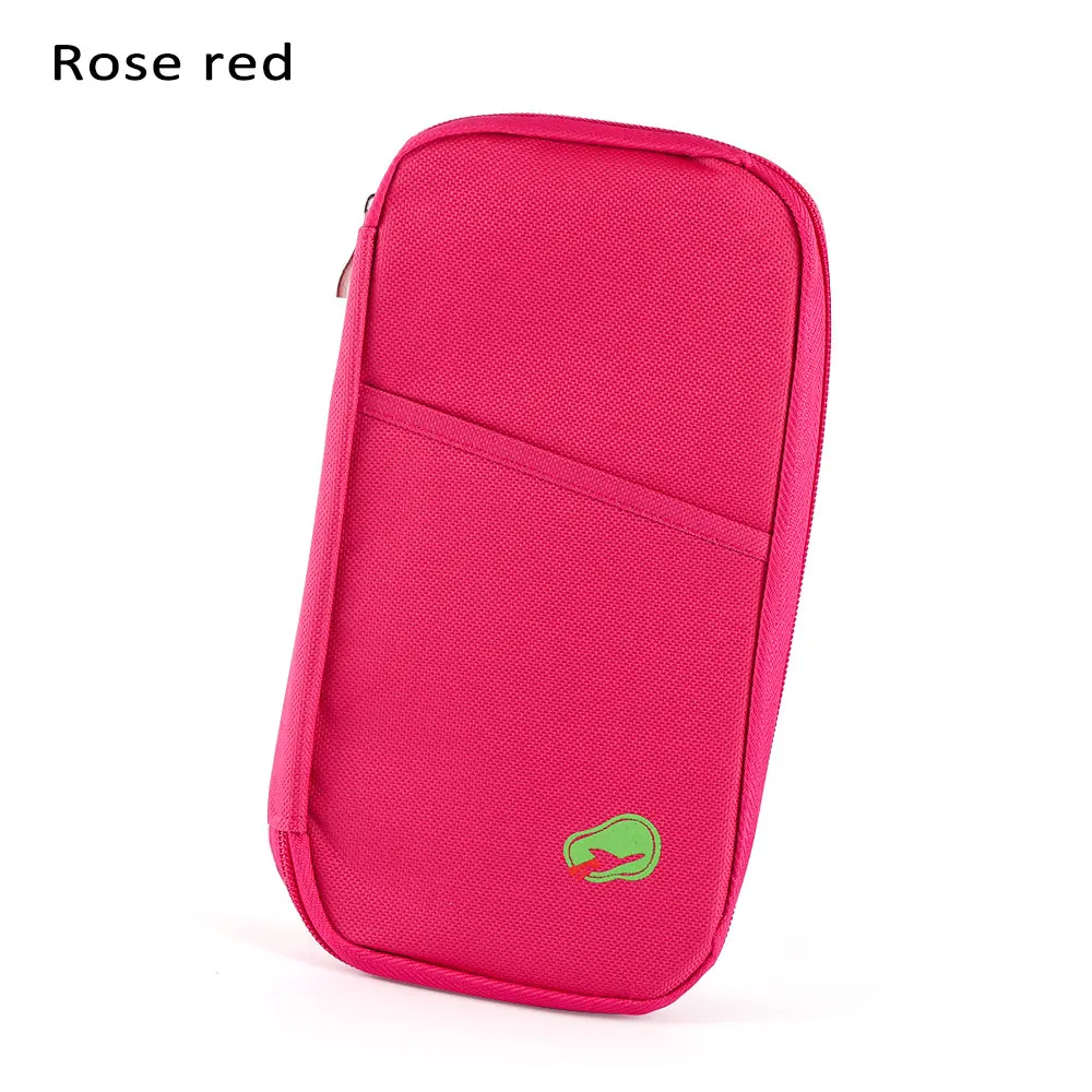 rose red Новинка, мужской кошелек с несколькими карманами, семейный Держатель для паспорта, RFID Блокировка, для документов, мужской т-органайзер, дорожный кошелек для мужчин и женщин - Цвет: rose red