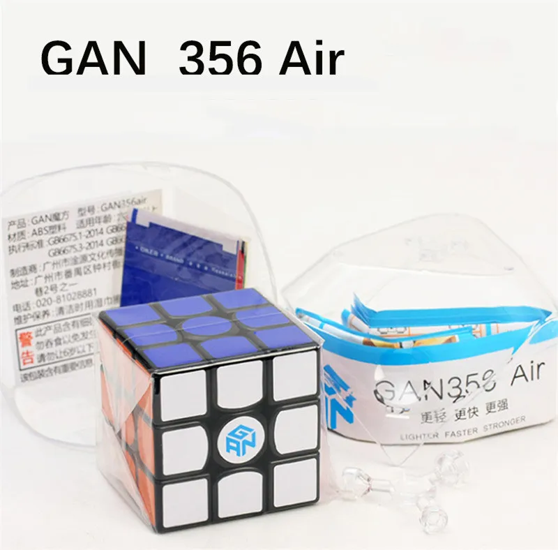 Магический скоростной куб 3x3x3 Профессиональные gans игрушки для детей GAN356 черный стандартный Vers скоростной куб Гладкий слепой винт Высокое качество