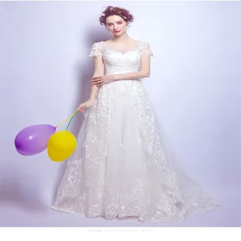 

Luxury Crystals Mesh Prom Dress White Simple Short Sleeve Vestidos Brancos Trailing Sexy Women Evening Gowns Sweep Train Custom