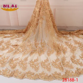

NIAI African Laces Fabric Embroidered Nigerian Lace Fabric 2019 High Quality Lace French Lace Fabric For Women Dress XY2818B-1