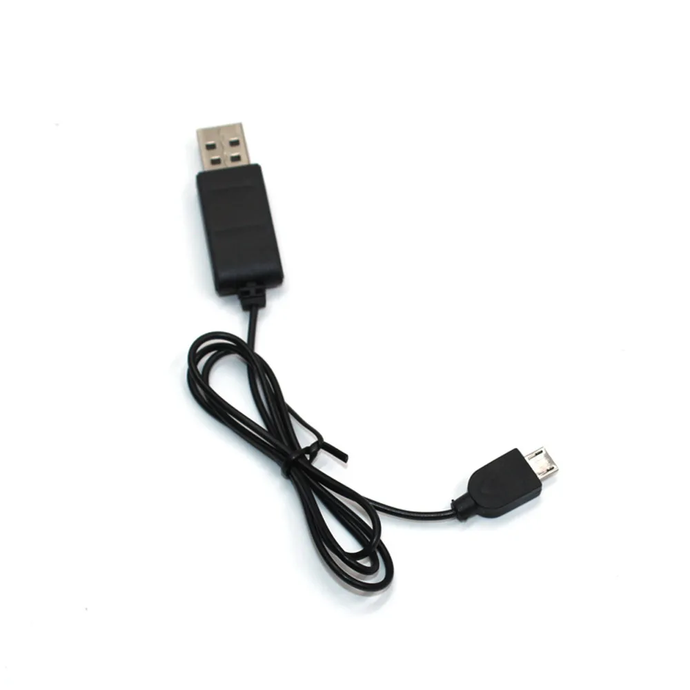 Usb кабель для зарядки DM107 SG700 Радиоуправляемый Дрон батарея Квадрокоптер VISUO XS809 XS809HW 1128#2 - Цвет: Черный