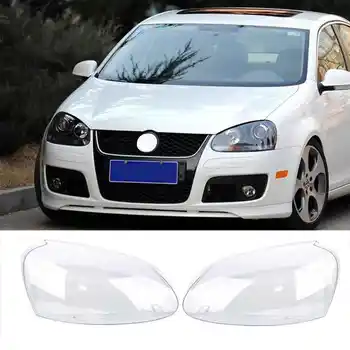 

2pcs Transparent Light Housing Replacements For Volkswagen Golf 5 MK5 Jetta 05-09 Front Headlights Lens Shell Cover
