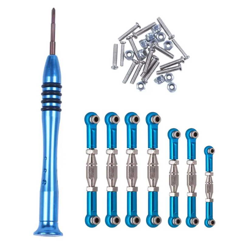 

for WLtoys 1:14 144001 RC Car Pull Rod Adjustable Steering Servo Link Swing Arm Rear Upgrade Spare Parts