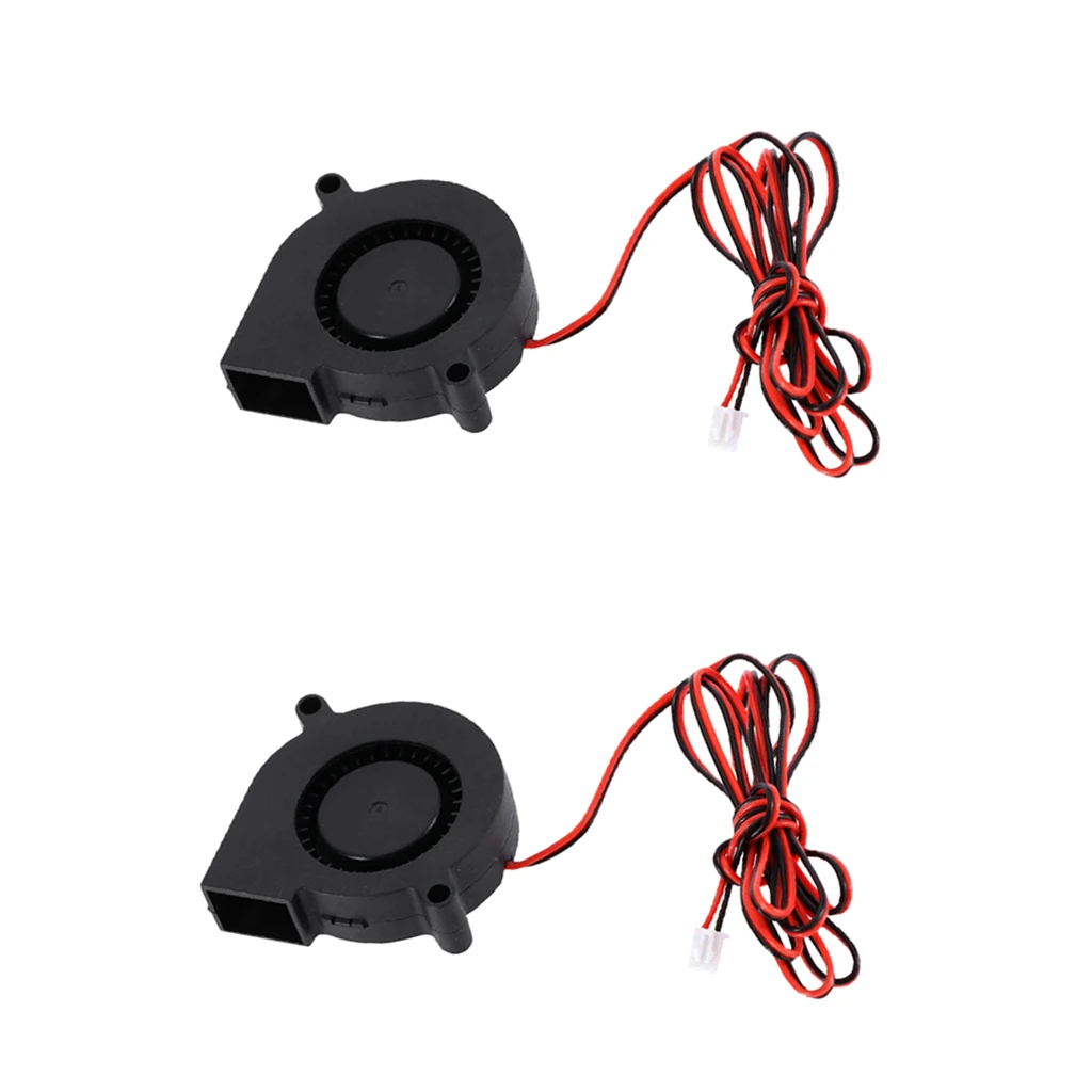 2 Pieces Mini Silent 24V 50mm 5015 Radial Turbo Cooler Blower Fan for 3D Printer 2 Pieces Mini Silent 24V 50mm 5015 Radial Turbo Cooler Blower Fan for 3D Printer