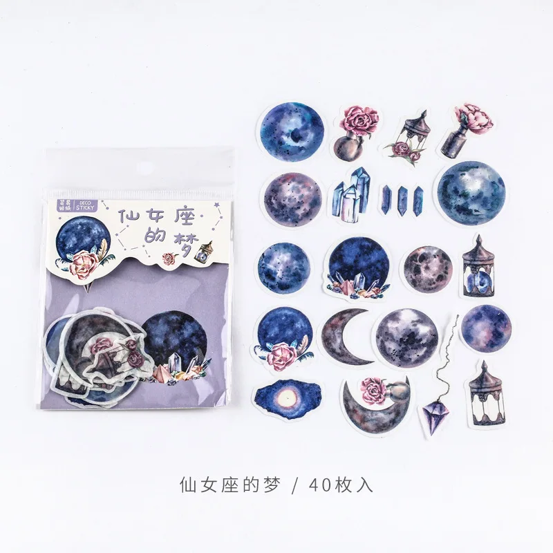 C 40 шт./упак. Kawaii Cat Pegasus Fantasy Andromeda бумажная наклейка s ручка блокнот декоративная наклейка этикетка-наклейка детский подарок - Цвет: C