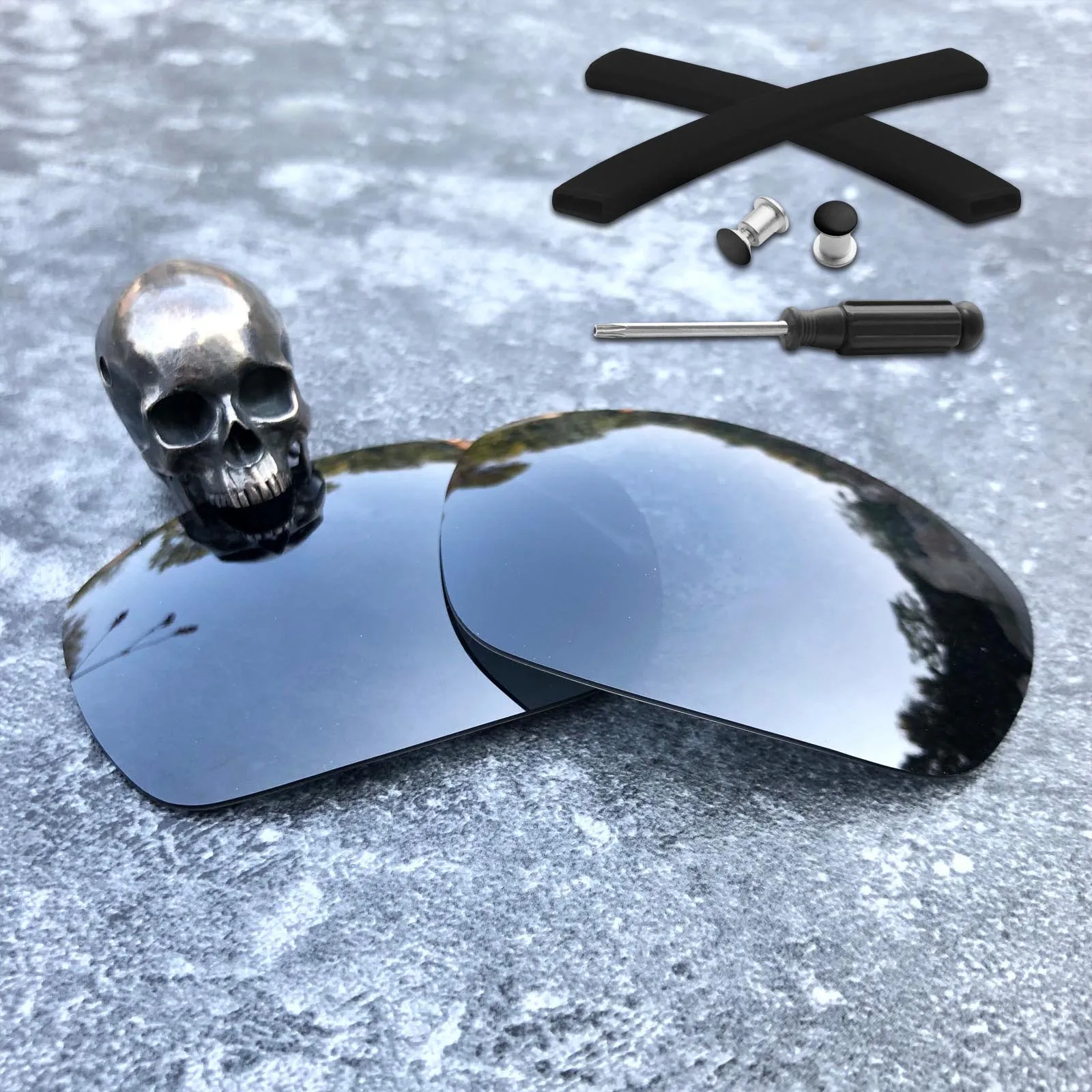 Black IR Firtox настоящие поляризованные улучшенные Сменные линзы и носки с ушками и болтами и T20 для солнцезащитных очков-Oakley jawbone-несколько вариантов - Цвет линз: Black IR